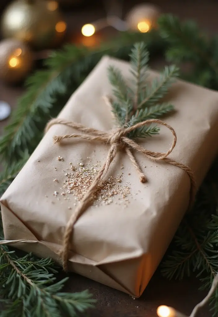 25 DIY Christmas Gift Box Ideas That Make Holiday Gifts Special - 6. Eco-Friendly Glitter Gift Wrap