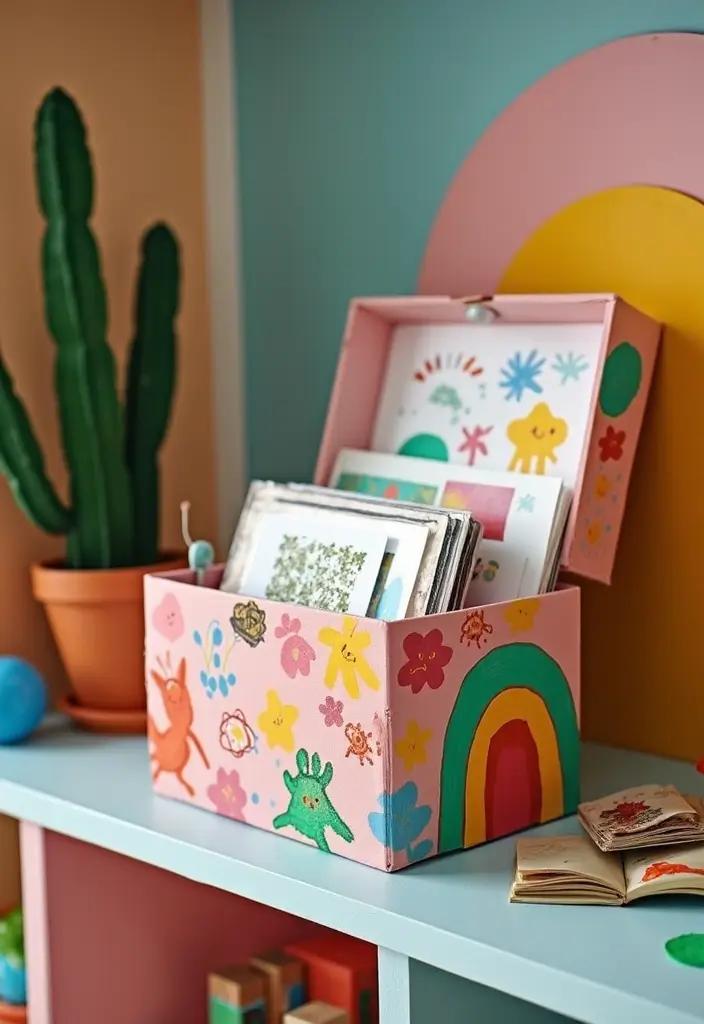 25 DIY Keepsake Box Ideas That Preserve Precious Memories - 10. Decorative Shoe Box Keepsake Storage