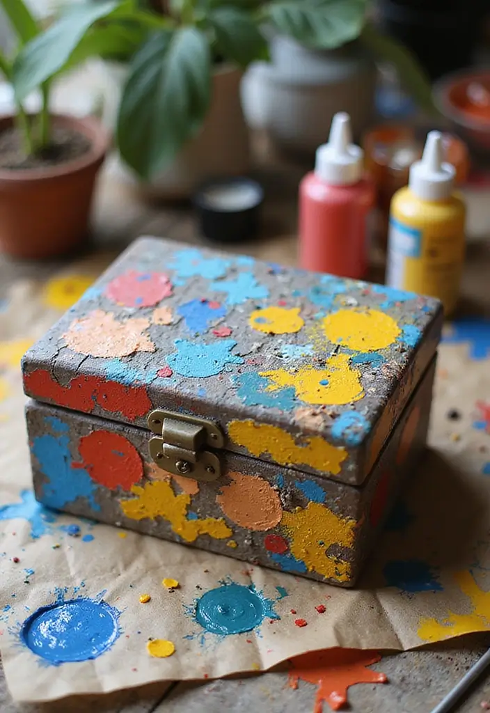 25 DIY Keepsake Box Ideas That Preserve Precious Memories - 2. Colorful Painted Memory Box