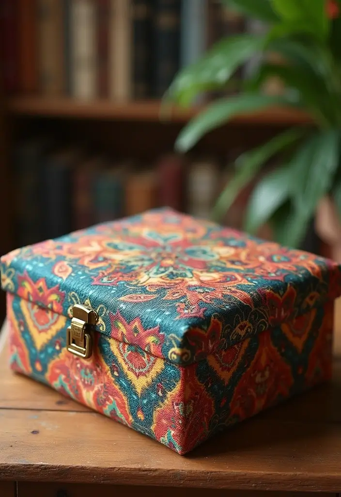 25 DIY Keepsake Box Ideas That Preserve Precious Memories - 3. Fabric-Covered Keepsake Box