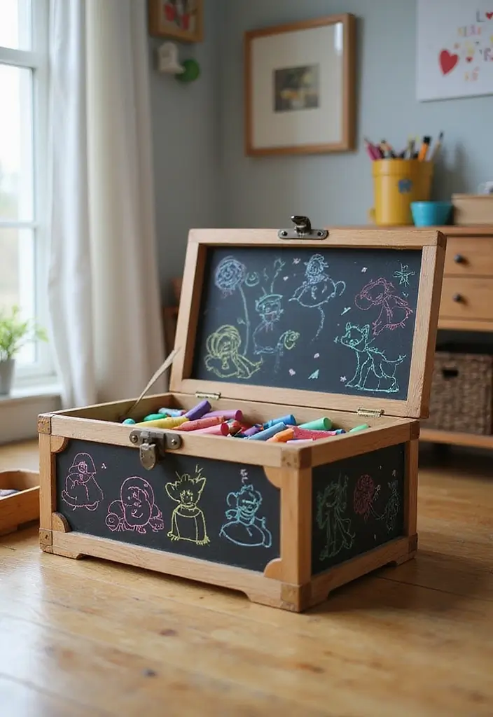 25 DIY Keepsake Box Ideas That Preserve Precious Memories - 9. Chalkboard Keepsake Box