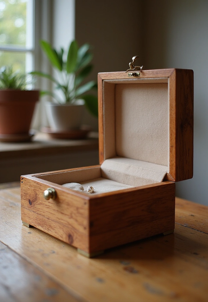 25 DIY Wood Jewelry Box Ideas That Are Elegant and Functional - 24. Jewelry Box with Natural Wood Finishes