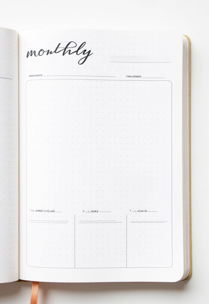 25 Dotted Journal Ideas That Make Planning Fun, Creative, and Inspiring - 16. Monthly Review Pages