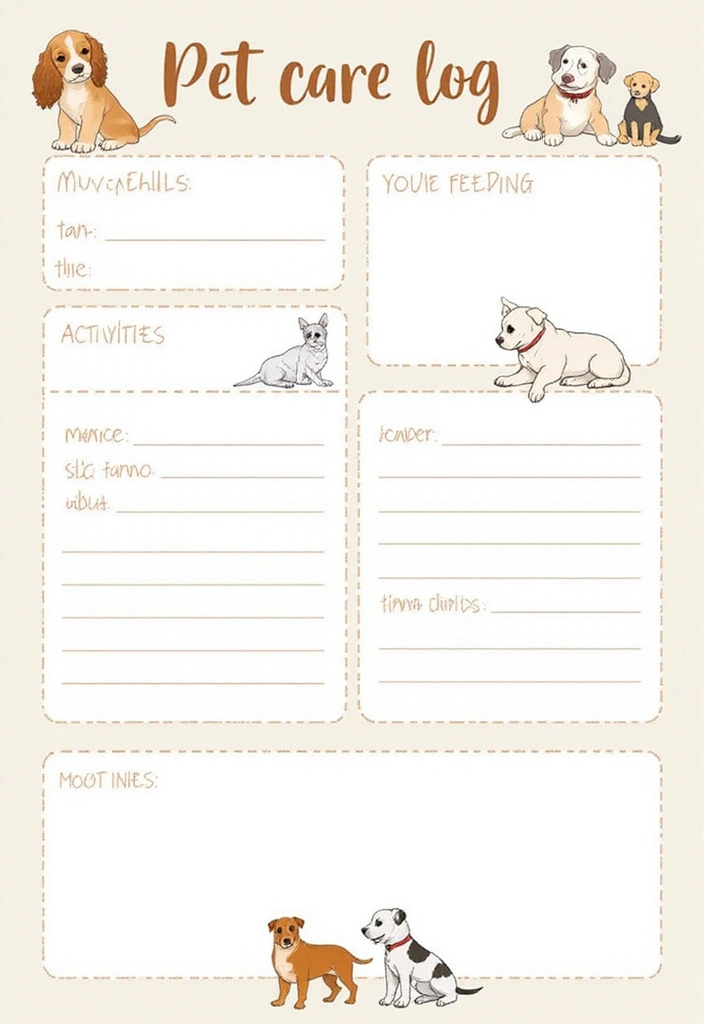 25 Dotted Journal Ideas That Make Planning Fun, Creative, and Inspiring - 22. Pet Care Log