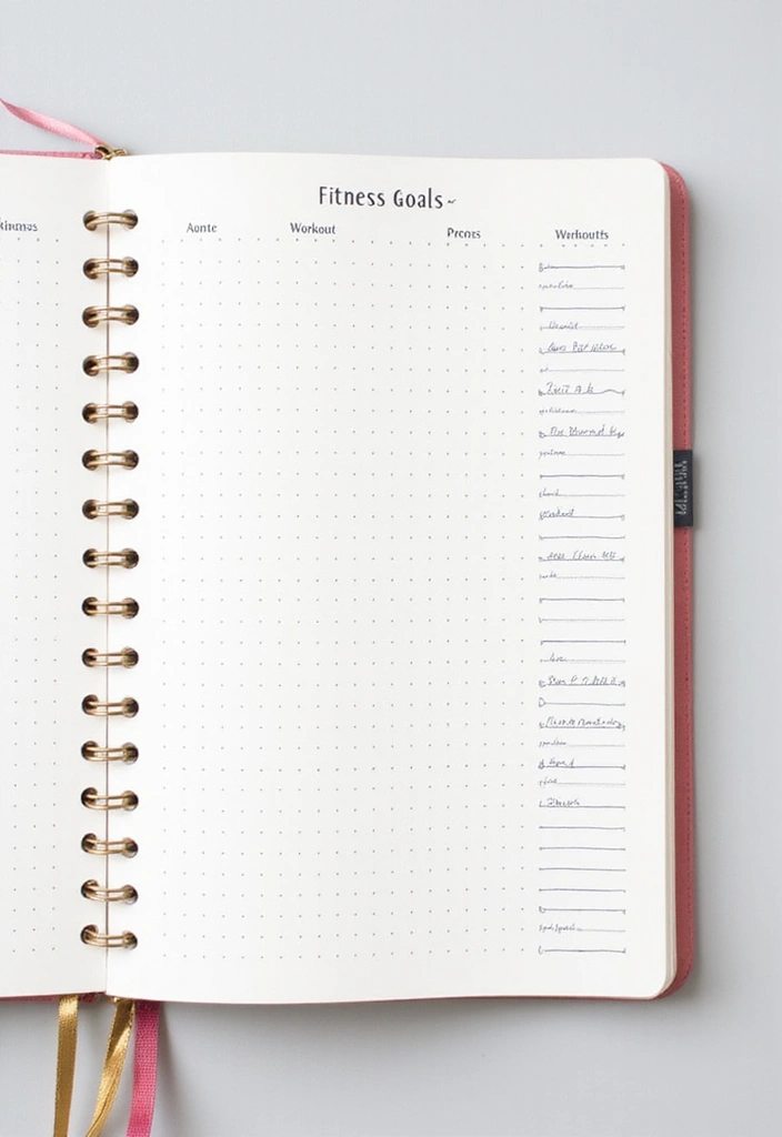 25 Dotted Journal Ideas That Make Planning Fun, Creative, and Inspiring - 5. Fitness Goals Tracker
