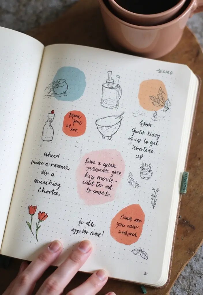 25 Dotted Journal Ideas That Make Planning Fun, Creative, and Inspiring - 8. Inspiration Board