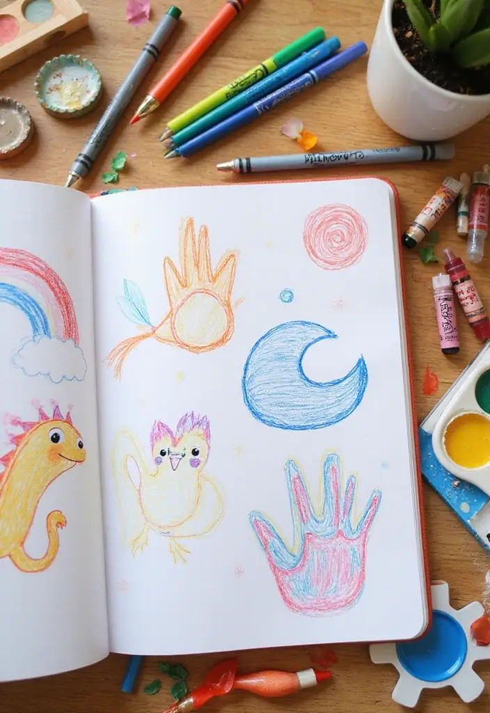 25 Easy Junk Journal Ideas That Anyone Can Create Quickly - 11. Kids' Art Journal