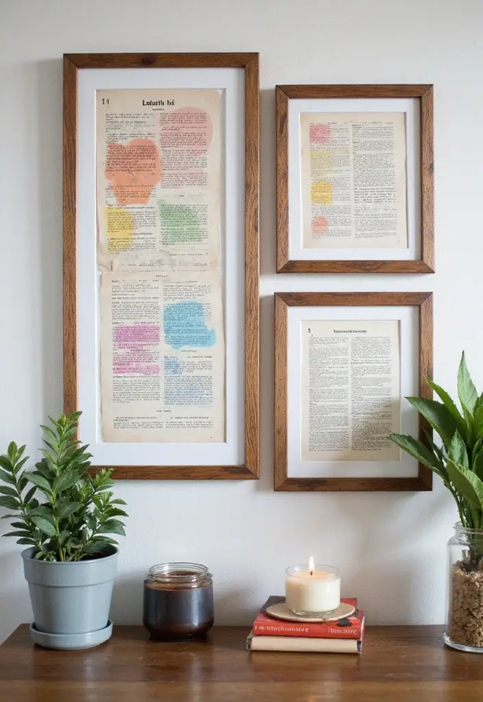 25 Easy Junk Journal Ideas That Anyone Can Create Quickly - 14. DIY Inspirational Wall Art Journal