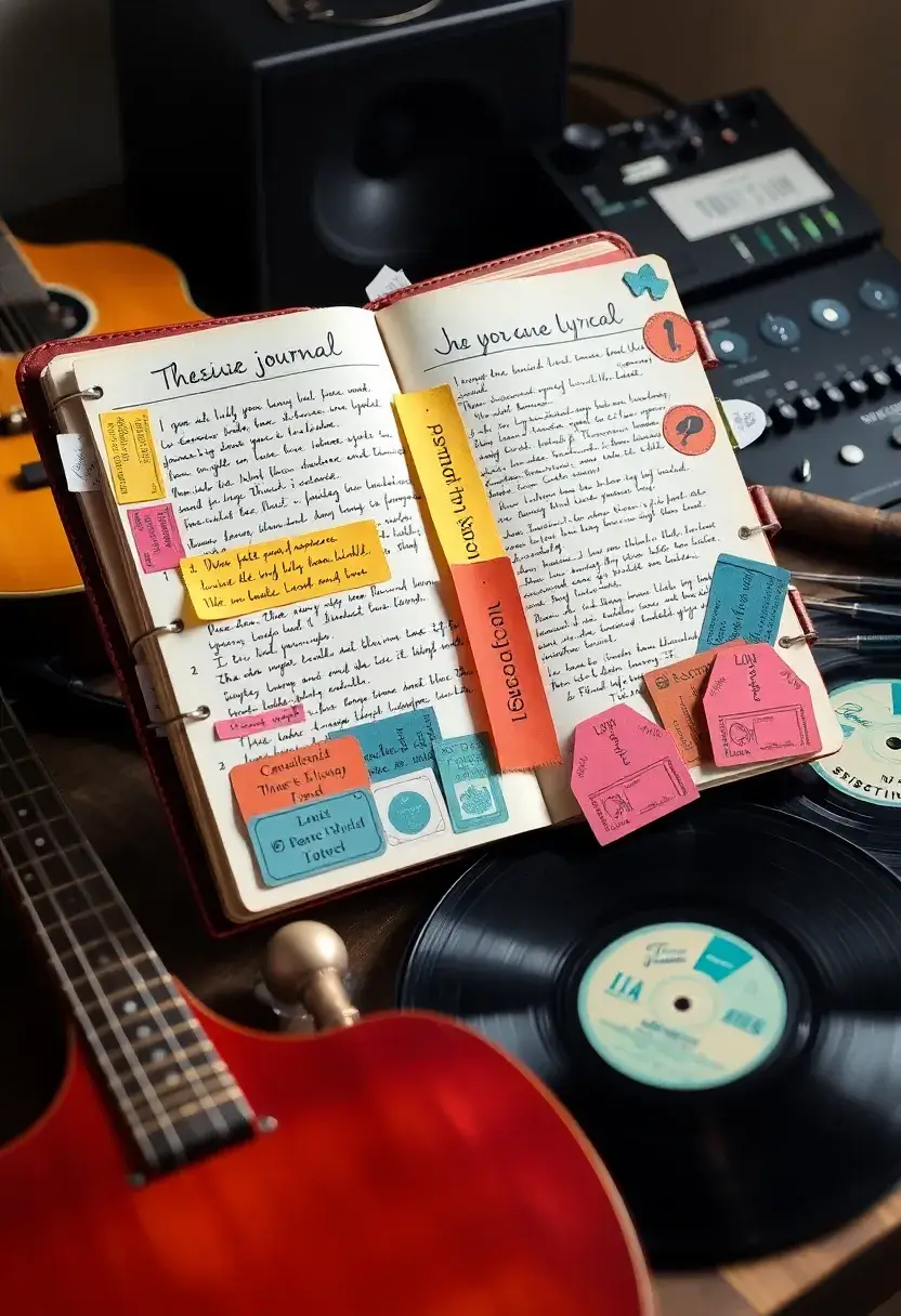 25 Easy Junk Journal Ideas That Anyone Can Create Quickly - 21. Music and Lyrics Journal