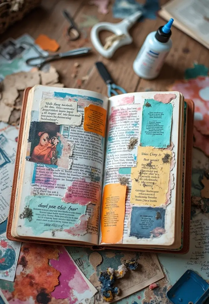 25 Easy Junk Journal Ideas That Anyone Can Create Quickly - 5. Collage Journal