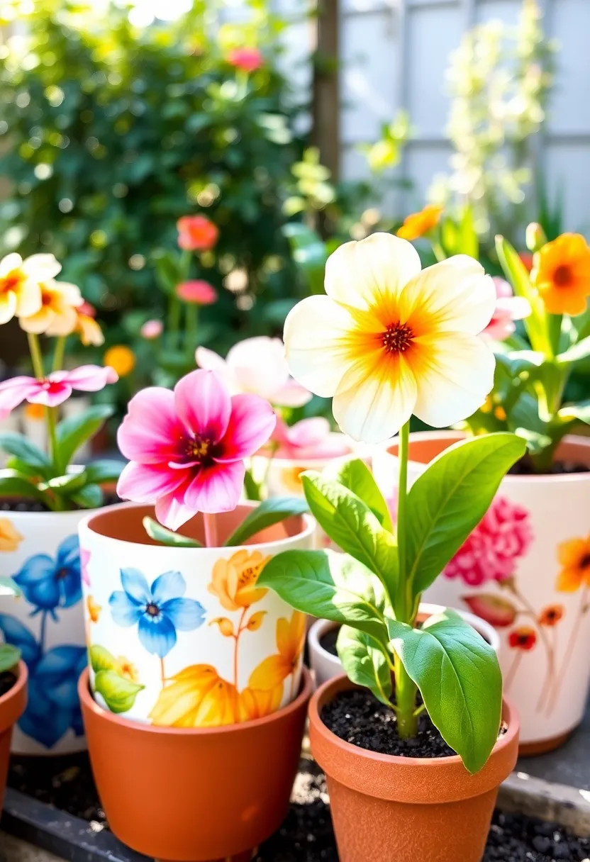 25 Flower Pots Painting Ideas That Bring Color Style and Personality - 20. Watercolor Techniques