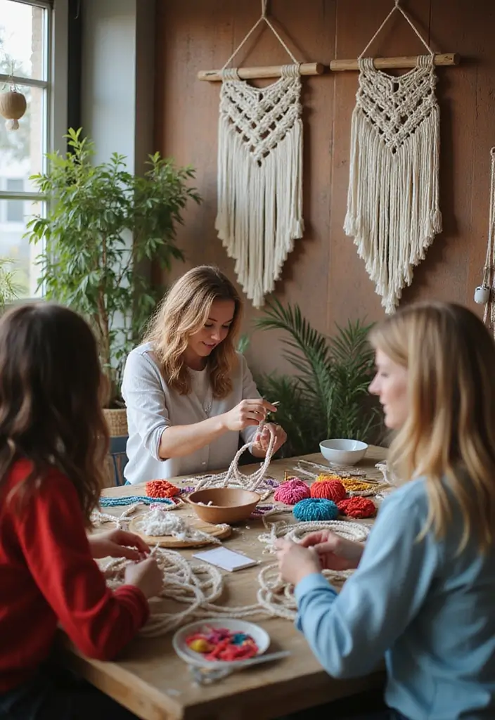25 Group Craft Ideas For Adults That Make Fun Social Projects - 15. DIY Macrame Wall Hangings