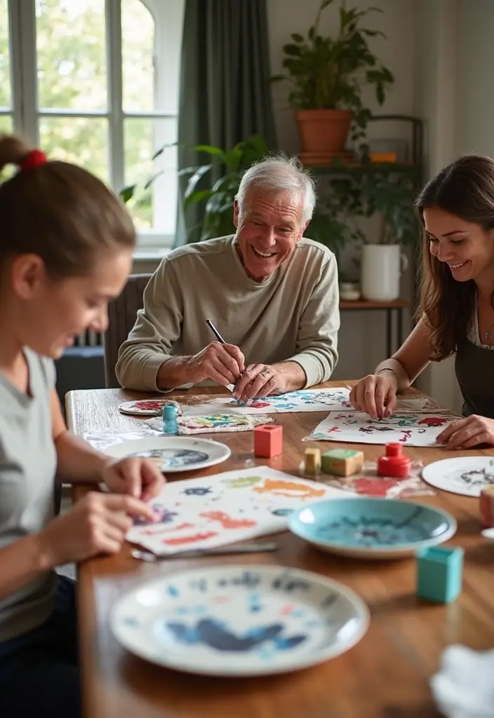 25 Group Craft Ideas For Adults That Make Fun Social Projects - 17. Hand-Printed Fabric Napkins