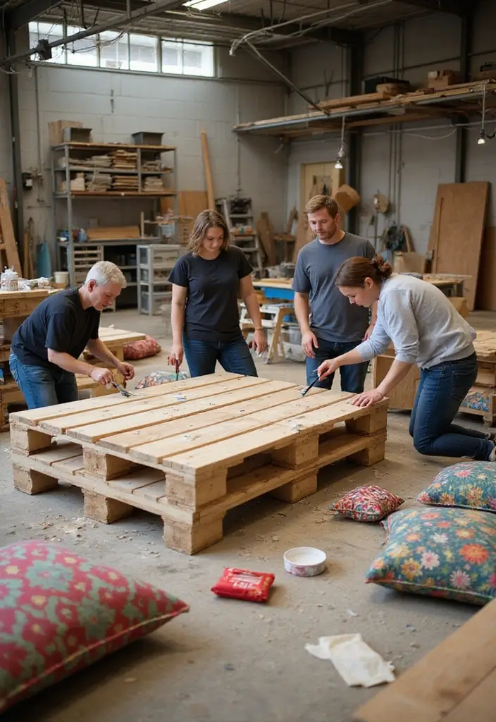 25 Group Craft Ideas For Adults That Make Fun Social Projects - 19. Personalize Your Own Pallet Furniture
