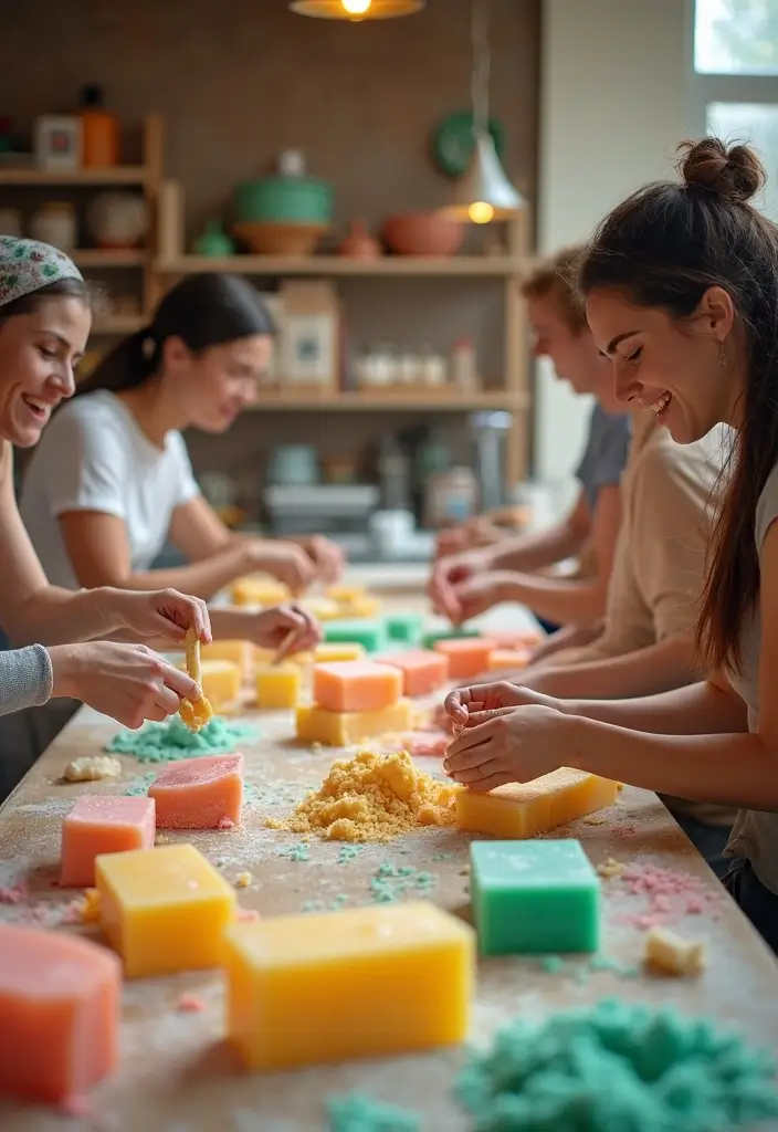 25 Group Craft Ideas For Adults That Make Fun Social Projects - 21. Handcrafted Soap Bars