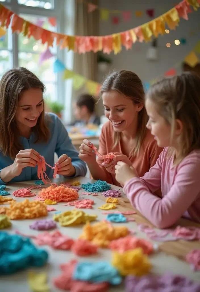 25 Group Craft Ideas For Adults That Make Fun Social Projects - 24. Fabric Scrap Garland