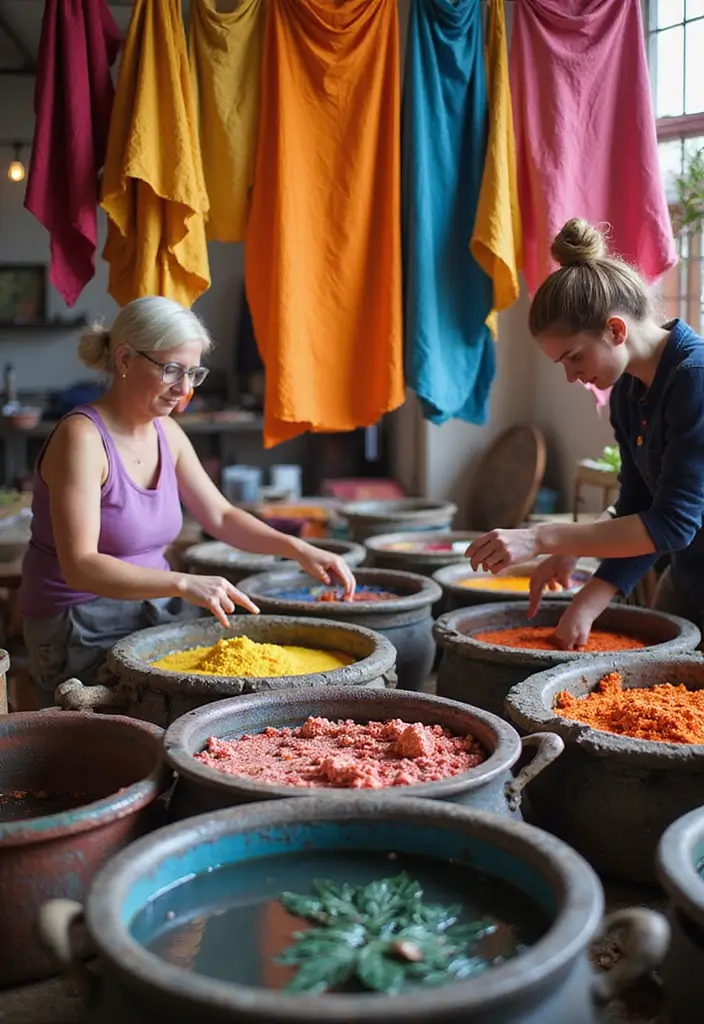 25 Group Craft Ideas For Adults That Make Fun Social Projects - 5. Natural Dye Fabrics