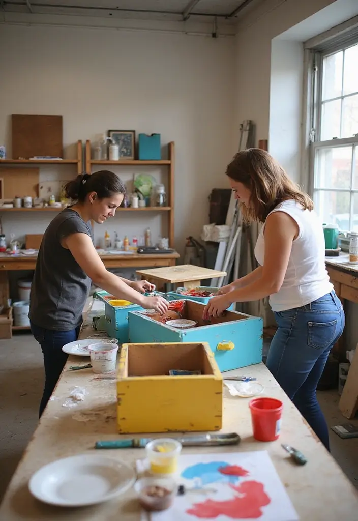 25 Group Craft Ideas For Adults That Make Fun Social Projects - 7. Upcycled Drawer Shelves