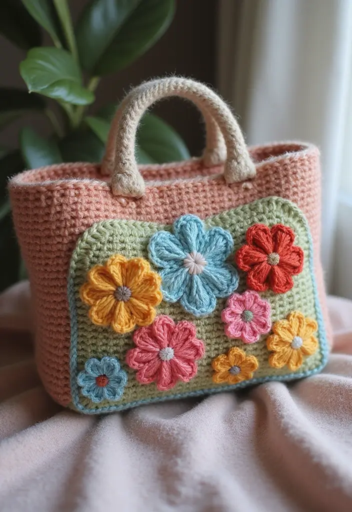 25 Handbag Decoration Ideas That Upgrade Your Accessories Instantly - 11. Crochet Accents