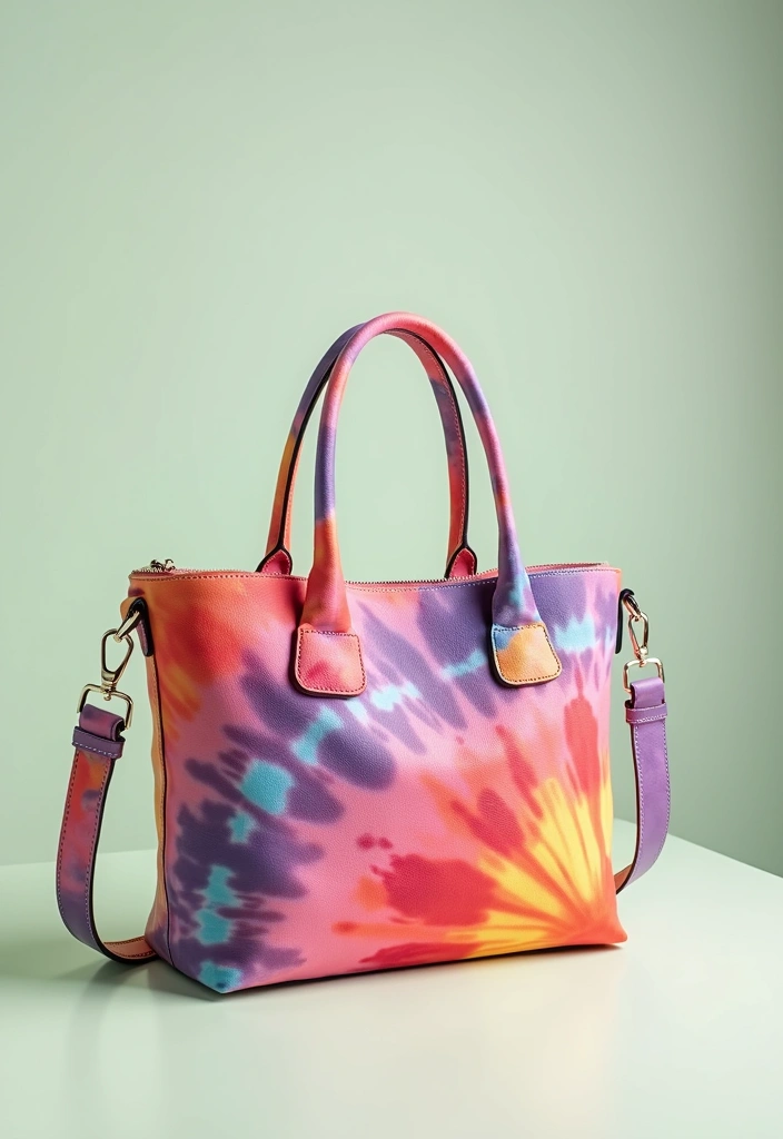 25 Handbag Decoration Ideas That Upgrade Your Accessories Instantly - 13. Tie-Dye Effects