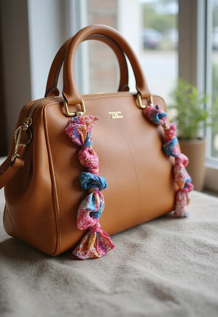 25 Handbag Decoration Ideas That Upgrade Your Accessories Instantly - 14. Knotted Fabrics