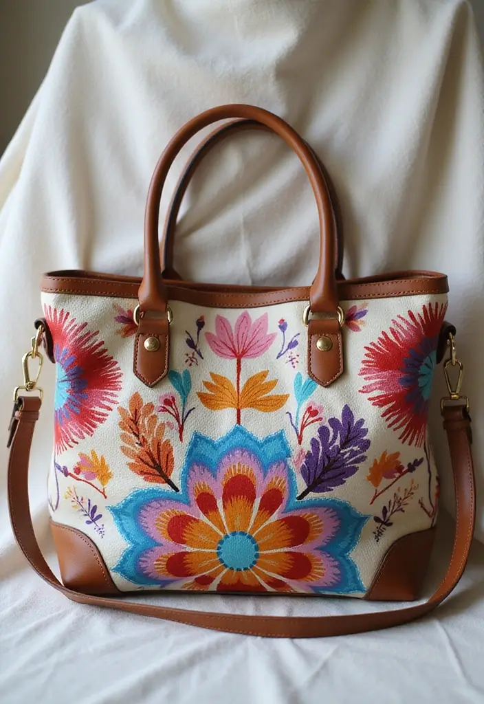 25 Handbag Decoration Ideas That Upgrade Your Accessories Instantly - 2. Hand-Painted Art