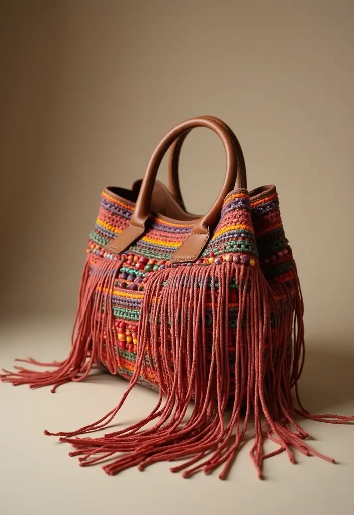 25 Handbag Decoration Ideas That Upgrade Your Accessories Instantly - 5. Beaded Fringes