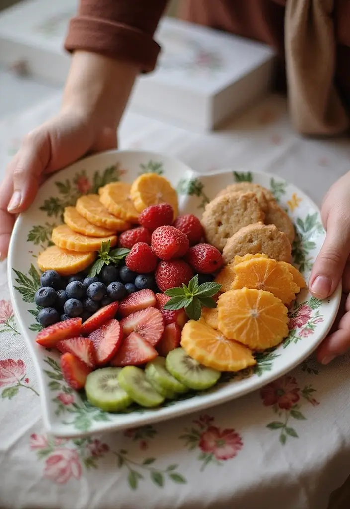 25 Heart Pottery Painting Ideas That Add a Lovely Personal Touch 10. Heart Shaped Serving Plates