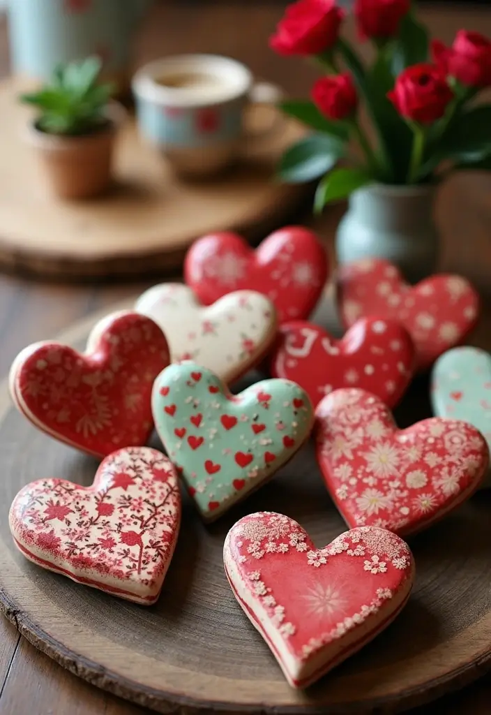 25 Heart Pottery Painting Ideas That Add a Lovely Personal Touch 11. Heart Pottery for Holidays
