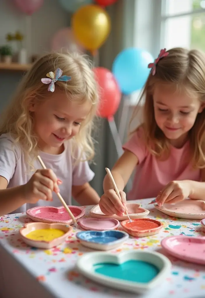 25 Heart Pottery Painting Ideas That Add a Lovely Personal Touch 14. Heart Art for Kids Birthdays
