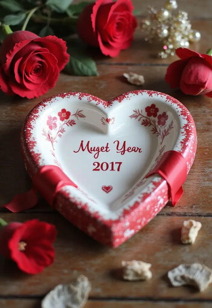 25 Heart Pottery Painting Ideas That Add a Lovely Personal Touch 16. Heart Pottery for Special Occasions