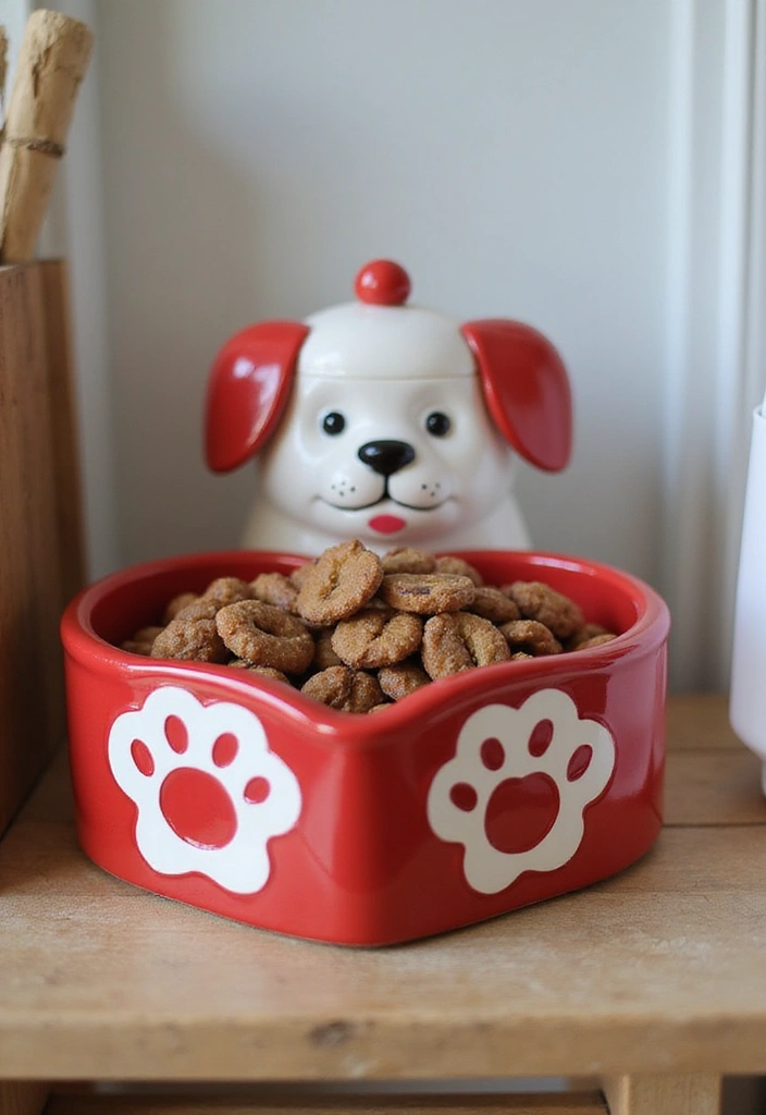 25 Heart Pottery Painting Ideas That Add a Lovely Personal Touch 23. Heart Pottery for Pet Lovers