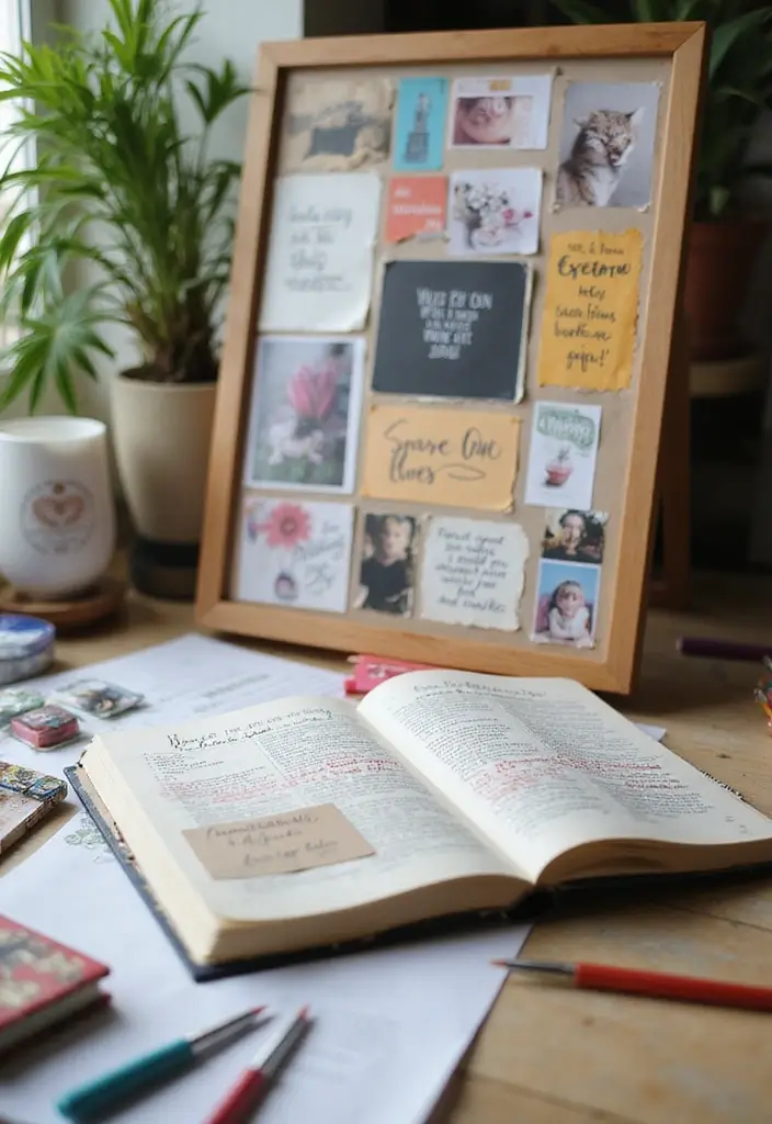 25 Journal Ideas That Inspire Creativity Organization and Self Reflection 6. Vision Board Journals