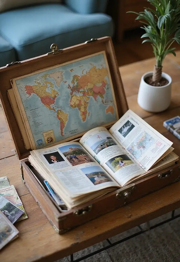 25 Keepsake Box Ideas That Preserve Memories Beautifully - 12. Travel Scrapbook Keepsake Box