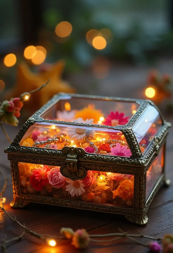 25 Keepsake Box Ideas That Preserve Memories Beautifully - 2. Elegant Glass Keepsake Box
