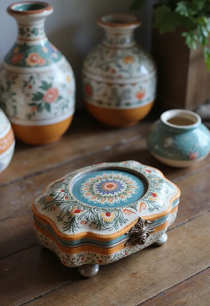 25 Keepsake Box Ideas That Preserve Memories Beautifully - 6. Ceramic Keepsake Box