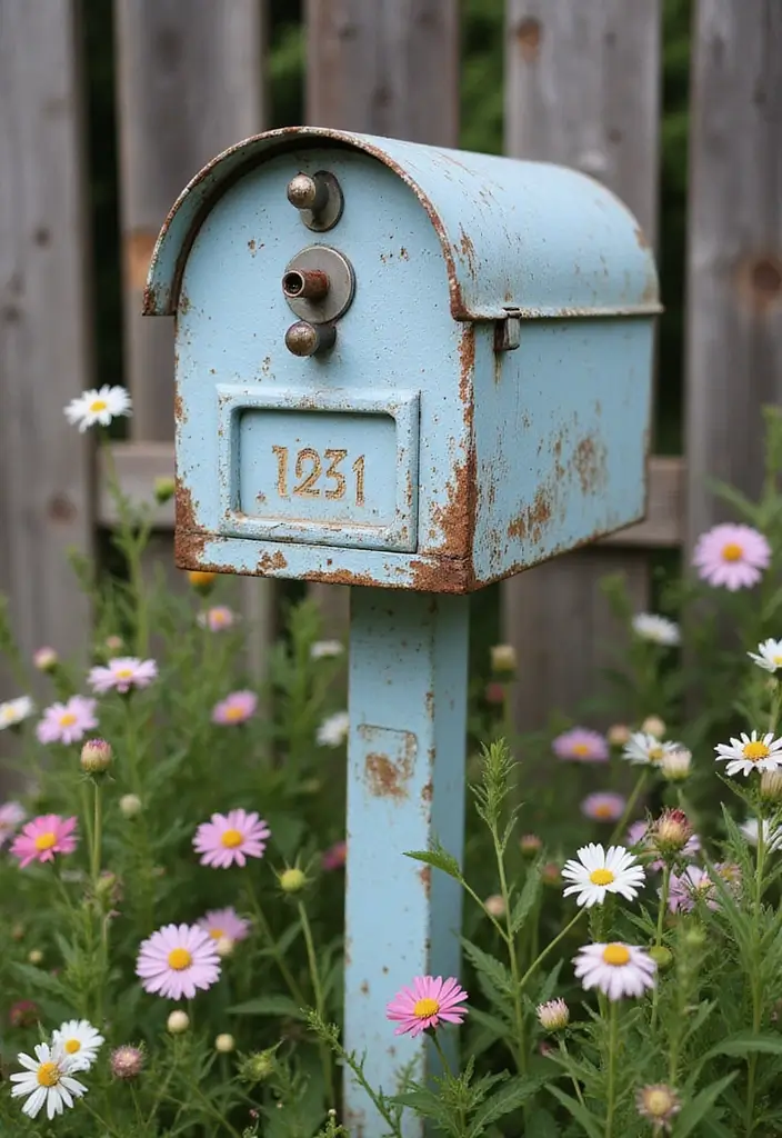 25 Letter Box Ideas That Make Receiving Mail Stylish and Creative - 1. Vintage Charm with a Twist