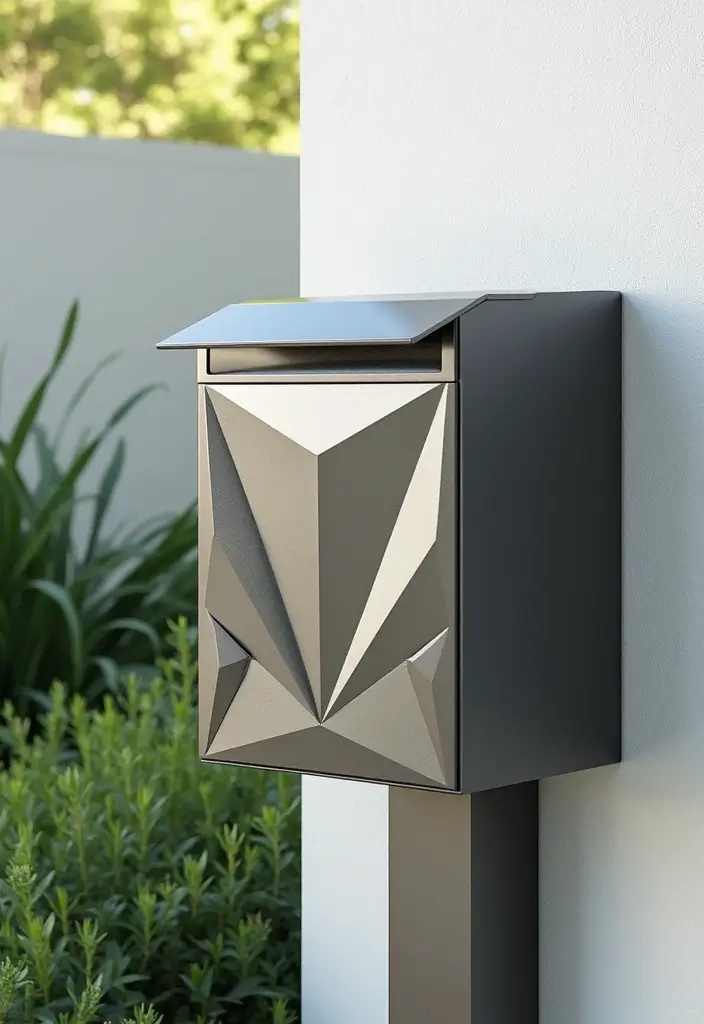 25 Letter Box Ideas That Make Receiving Mail Stylish and Creative - 2. Minimalist Metal Magic