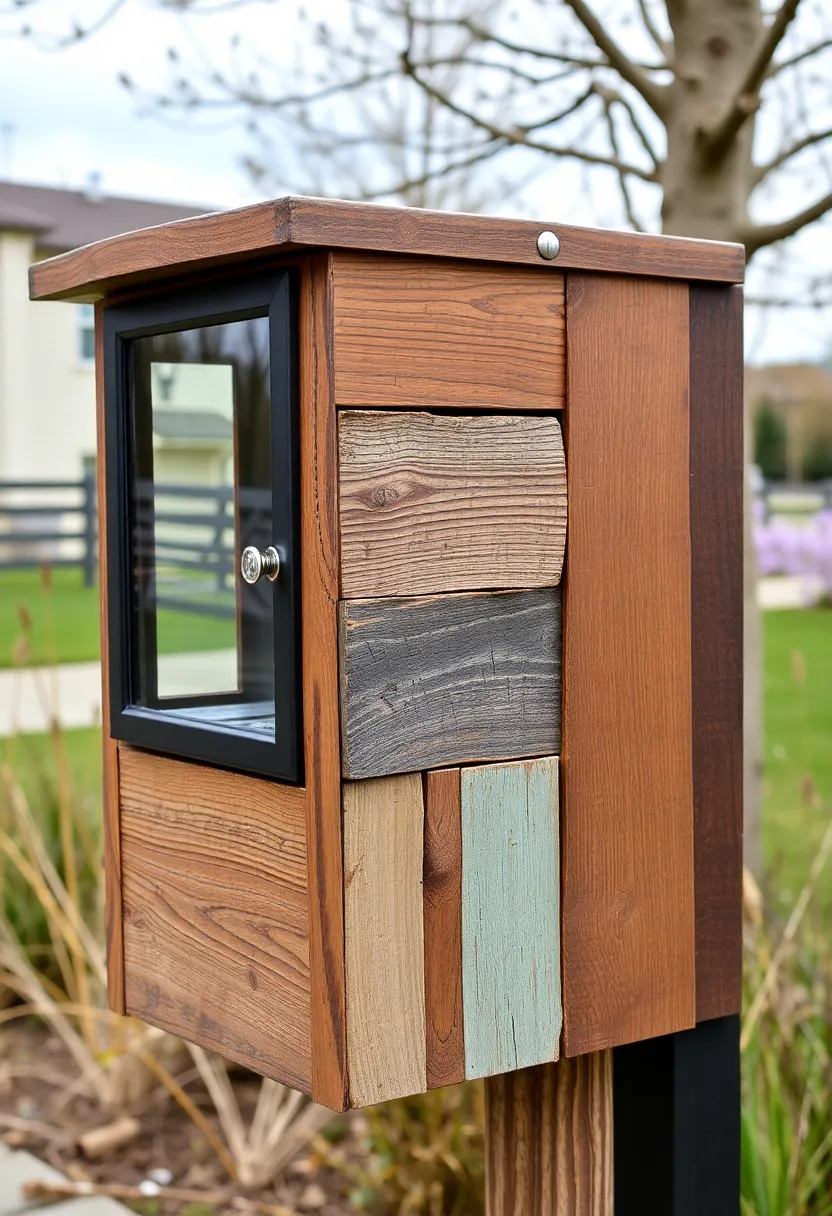 25 Letter Box Ideas That Make Receiving Mail Stylish and Creative - 22. Mixed Media Mailbox