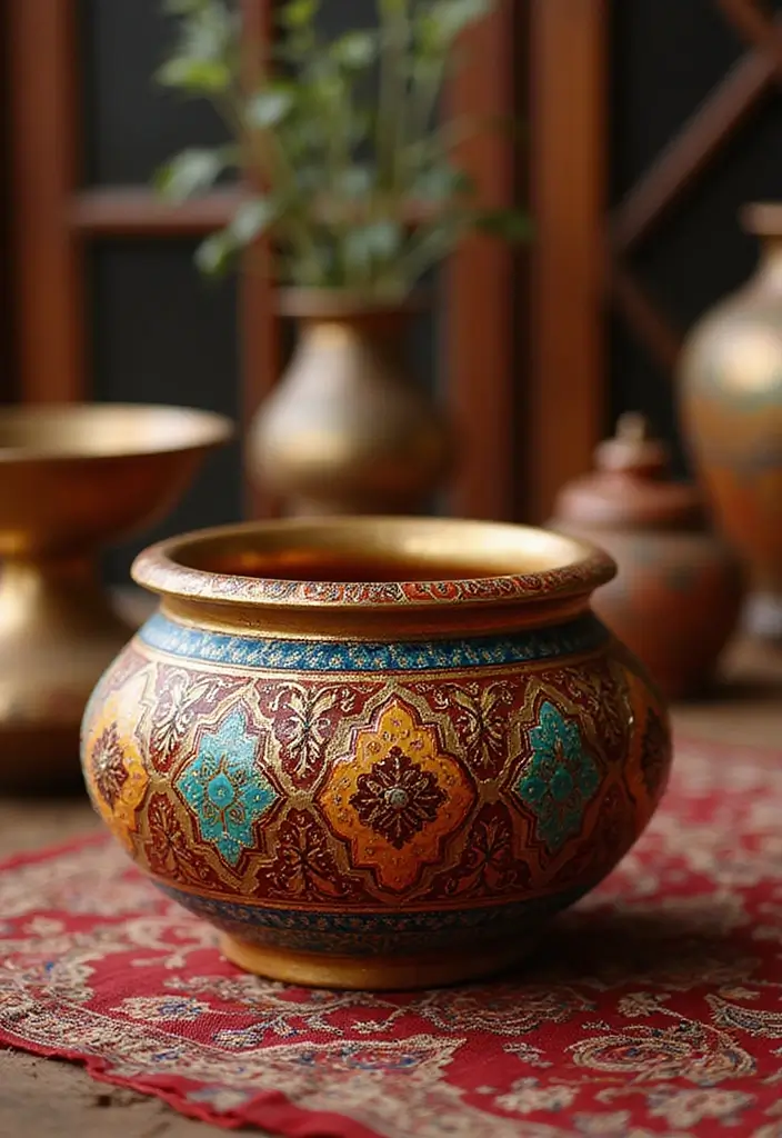 25 Matki Decoration Ideas With Paint That Are Colorful Fun and Unique - 5. Traditional Patterns