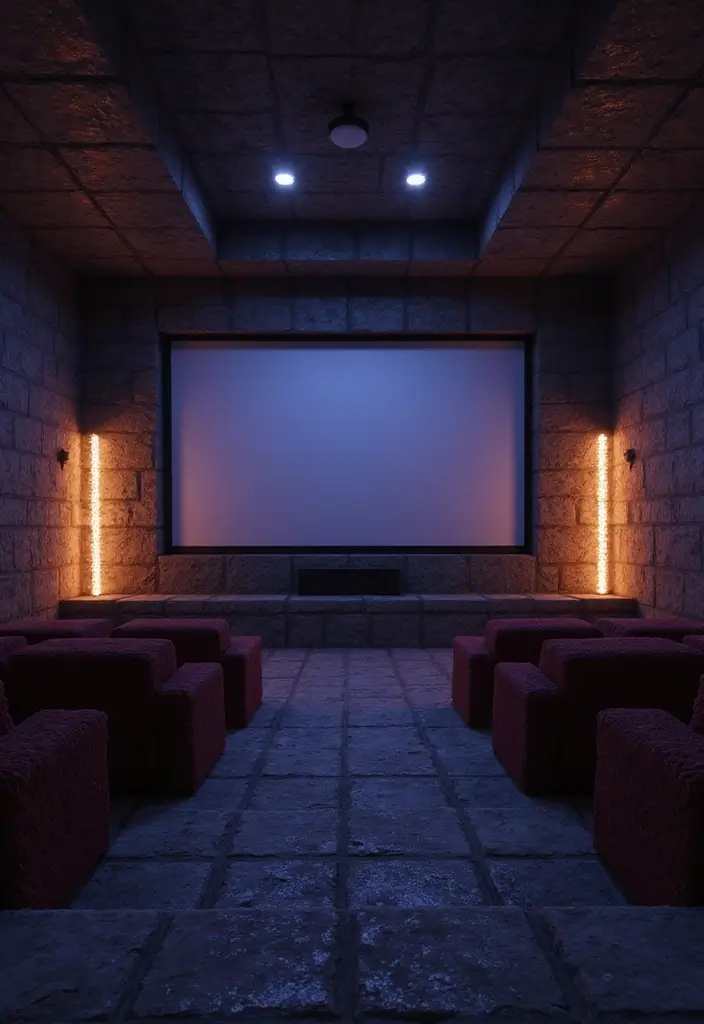 25 Minecraft Interior Decoration Ideas That Inspire Creative Game Spaces - 13. Theater Room Extravaganza