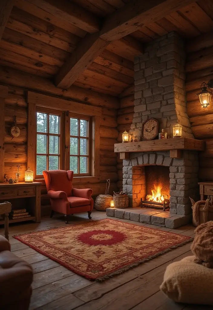25 Minecraft Interior Decoration Ideas That Inspire Creative Game Spaces - 3. Rustic Cabin Retreat