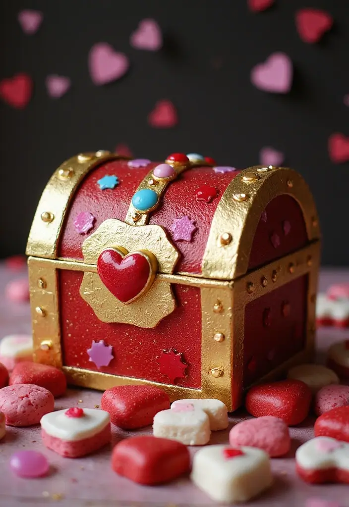 25 Minecraft Valentine Box Ideas That Are Fun for Kids - 10. Treasure Chest Valentine Box