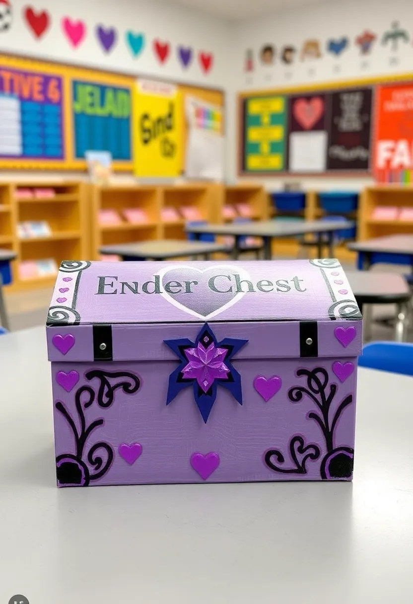 25 Minecraft Valentine Box Ideas That Are Fun for Kids - 17. Minecraft Ender Chest Box