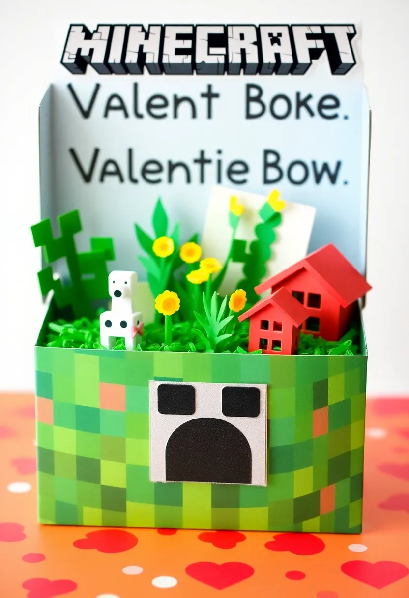 25 Minecraft Valentine Box Ideas That Are Fun for Kids - 19. Minecraft Farm Box