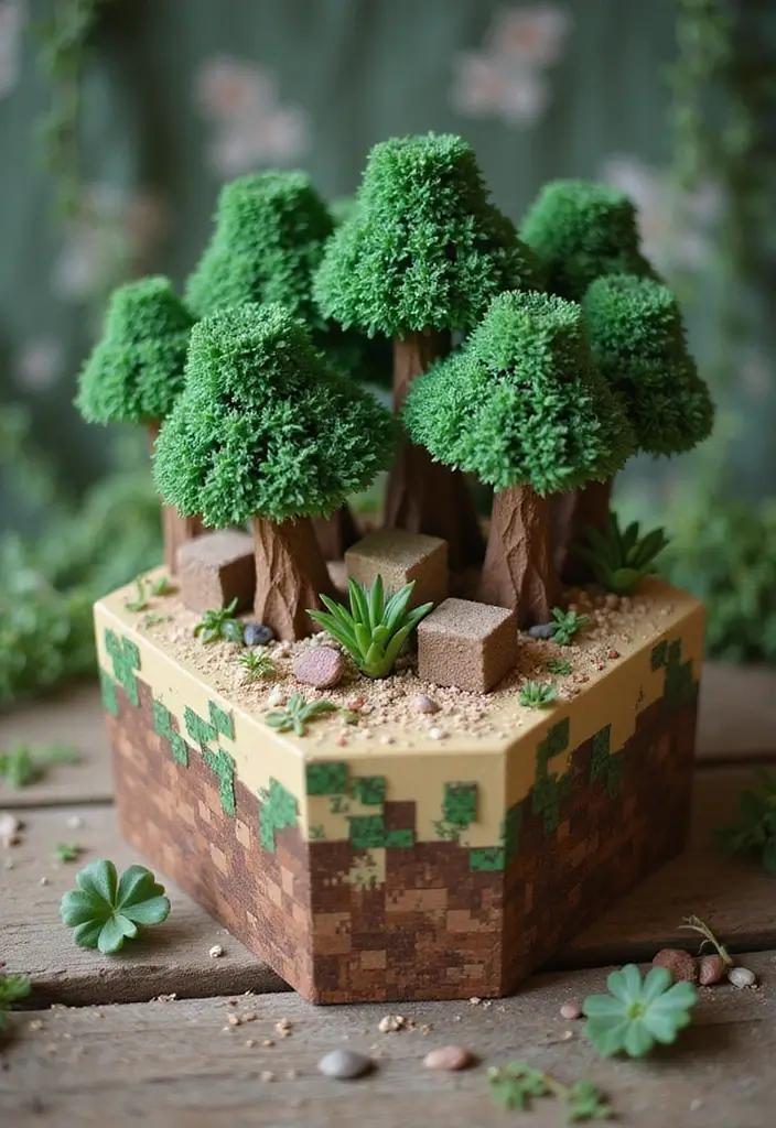 25 Minecraft Valentine Box Ideas That Are Fun for Kids - 6. Biome-Themed Valentine Box