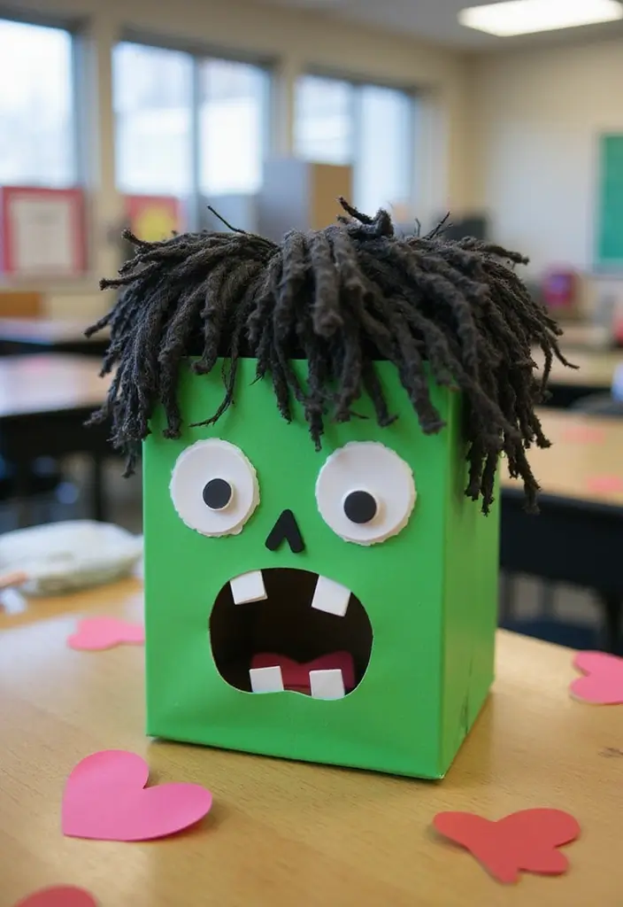 25 Minecraft Valentine Box Ideas That Are Fun for Kids - 8. Zombie Valentine Box