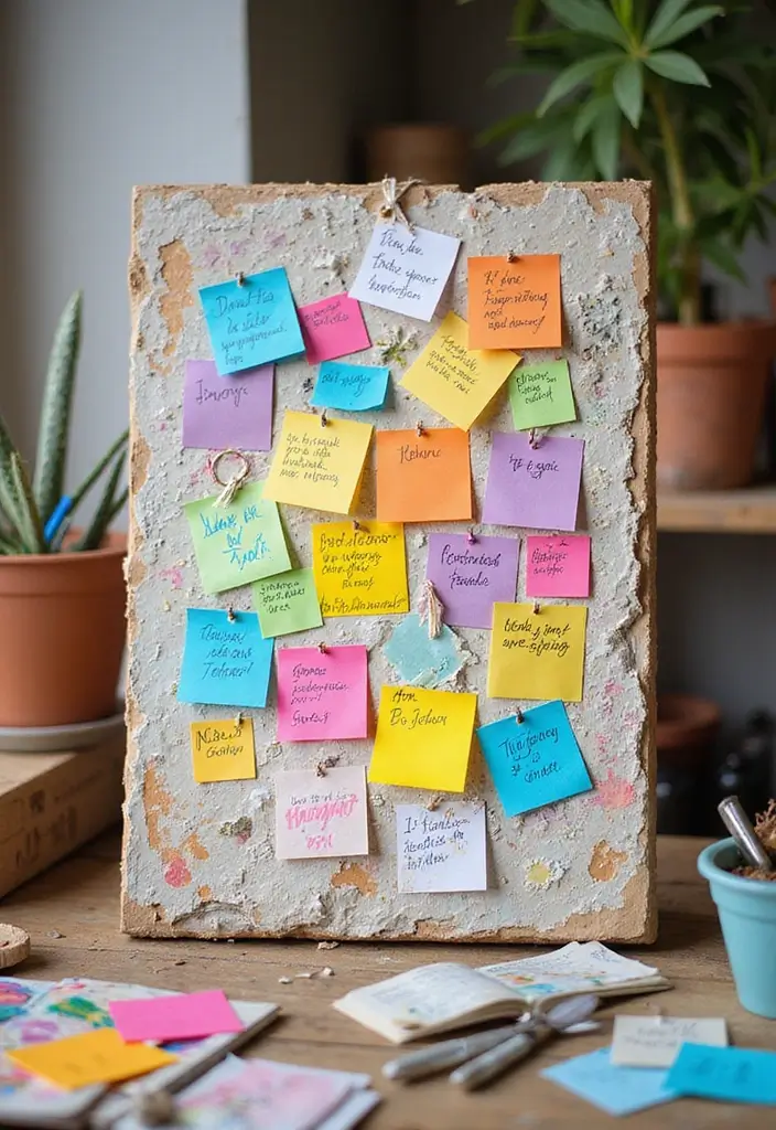 25 Note Decoration Ideas That Turn Ordinary Notes Into Cute Creative Pieces - 17. Upcycled Canvas Displays