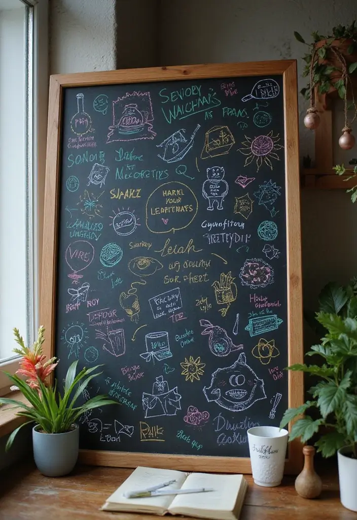 25 Note Decoration Ideas That Turn Ordinary Notes Into Cute Creative Pieces - 18. Chalkboard Notes