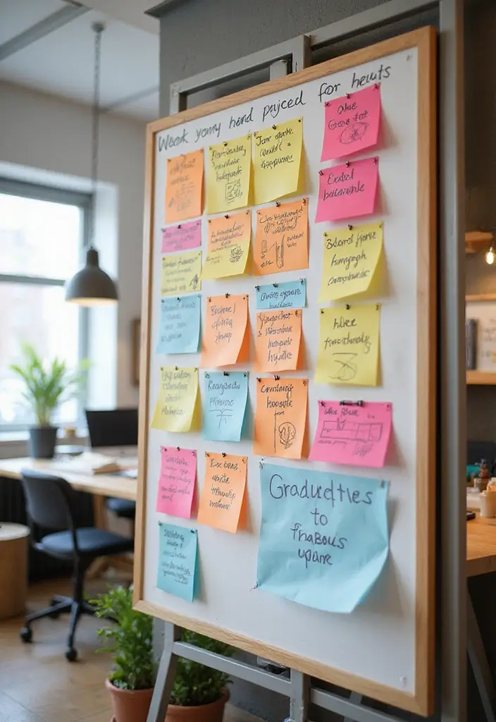 25 Note Decoration Ideas That Turn Ordinary Notes Into Cute Creative Pieces - 25. Interactive Note Wall